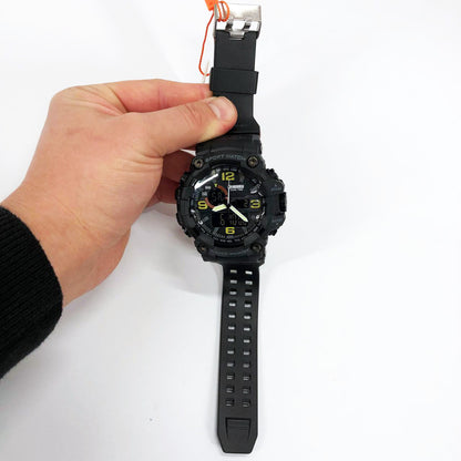 Часы наручные мужские SKMEI 1520BK BLACK, армейские часы противоударные. Цвет: черный