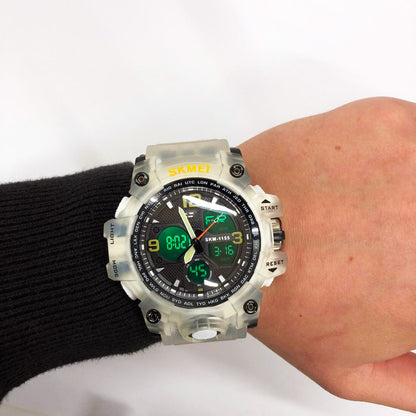 Часы наручные мужские SKMEI 1155BWT, наручные часы для военных, фирменные спортивные часы. Цвет: белый