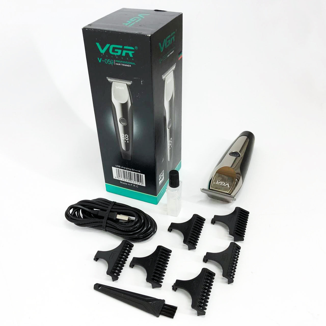 Аккумуляторная машинка для стрижки VGR V-059, беспроводная электробритва, машинка для стрижки для дома