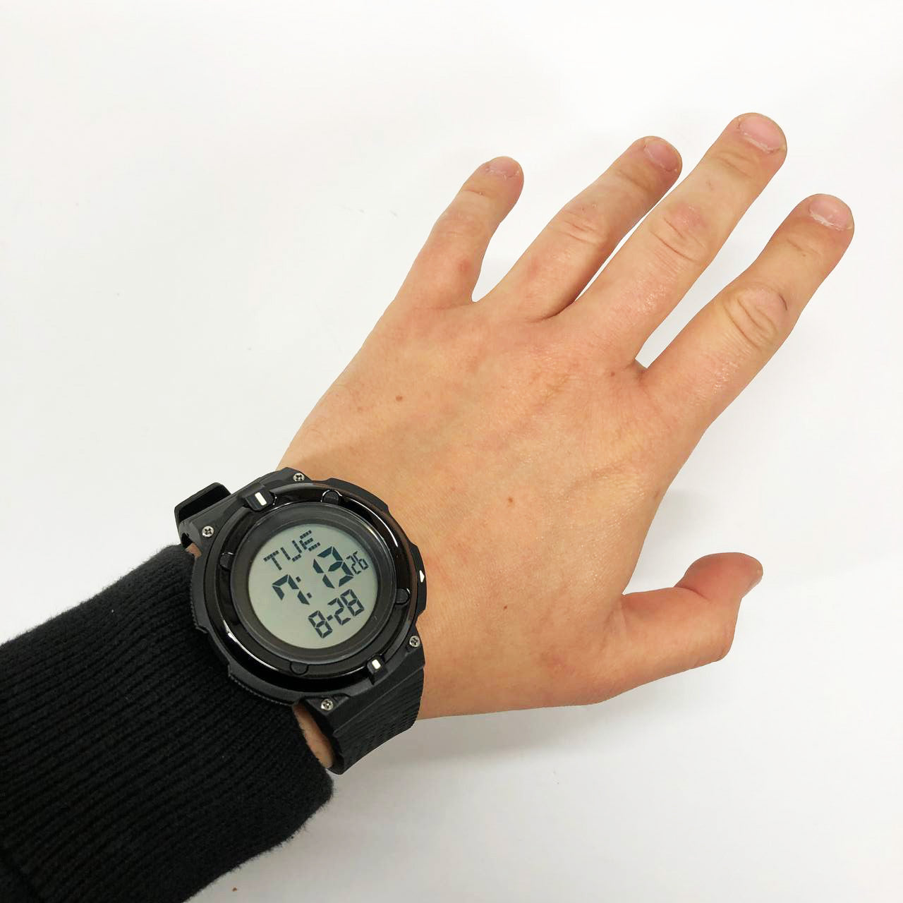 Часы наручные мужские SKMEI 2010BKWT BLACK-WHITE, часы армейские скмей, часы спортивные. Цвет: черный