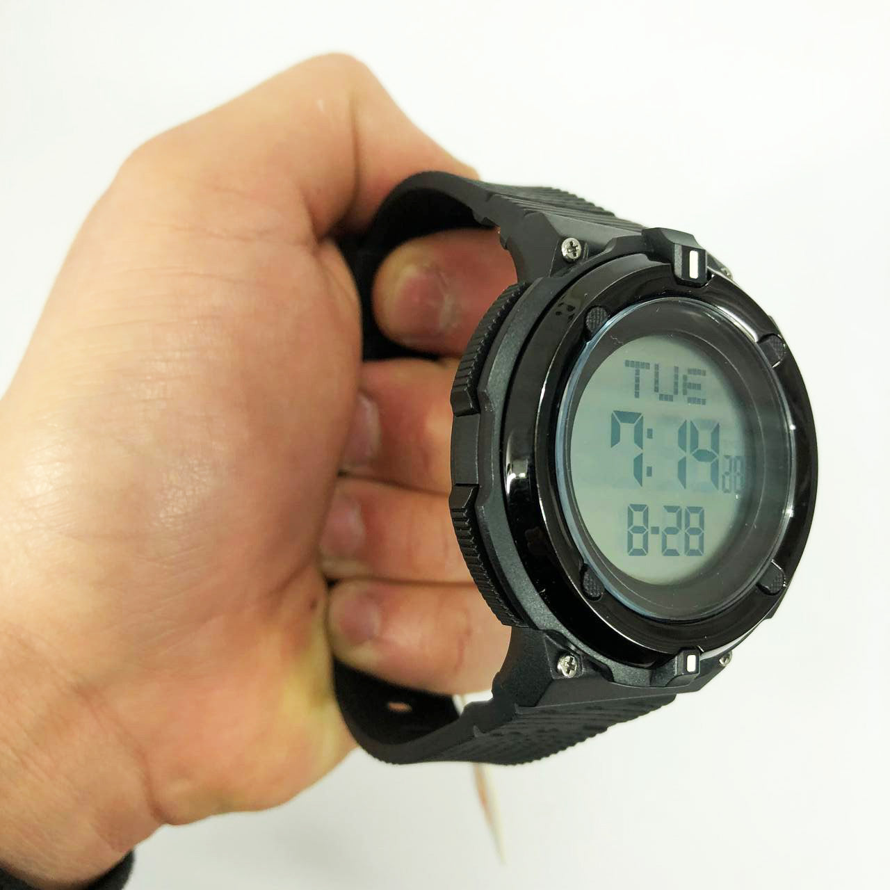 Часы наручные мужские SKMEI 2010BKWT BLACK-WHITE, часы армейские скмей, часы спортивные. Цвет: черный