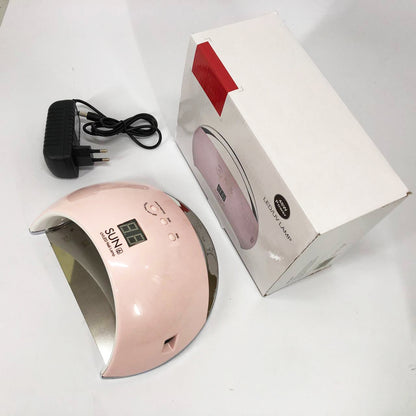 Ультрафиолетовая лампа для Маникюра UV LAMP Sun 6, Светодиодная сушилка для гель лака. Цвет: розовый