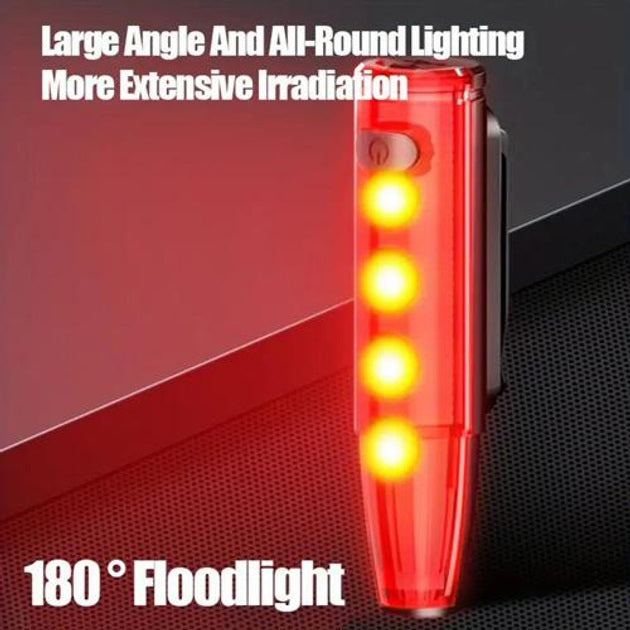 Велофонарь LEADBIKE LD77-LS-4 LED с лазерной разметкой, Фонарь аккумуляторный светодиодный велосипедный