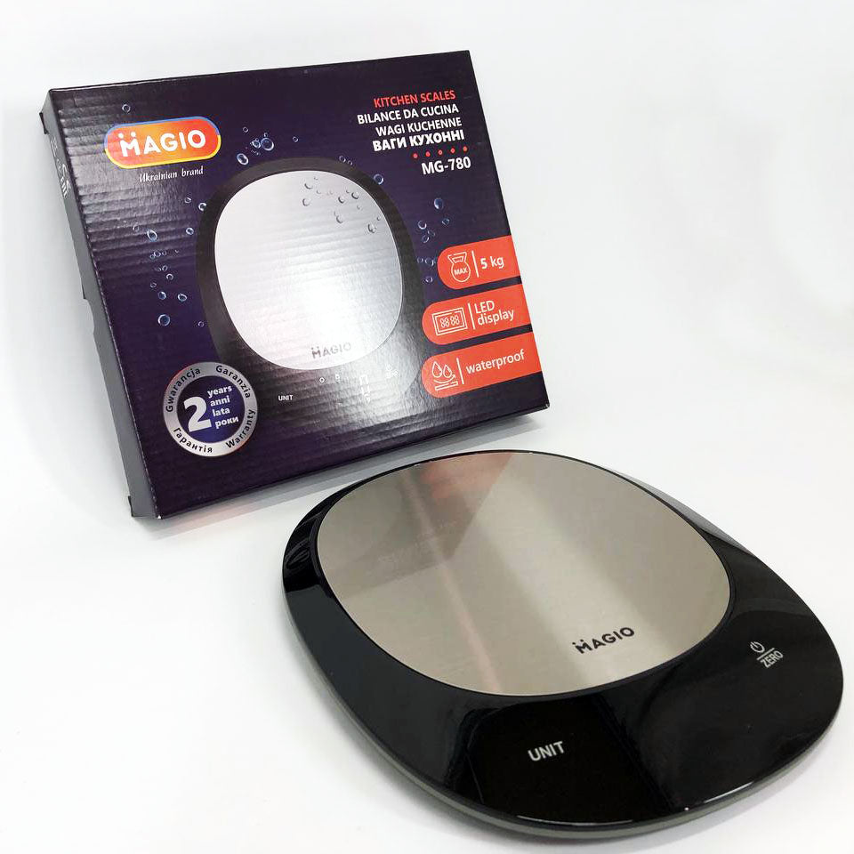 Весы кухонные MAGIO MG-780 водонепроницаемые, кухонные весы для кондитера, кухонные весы мини