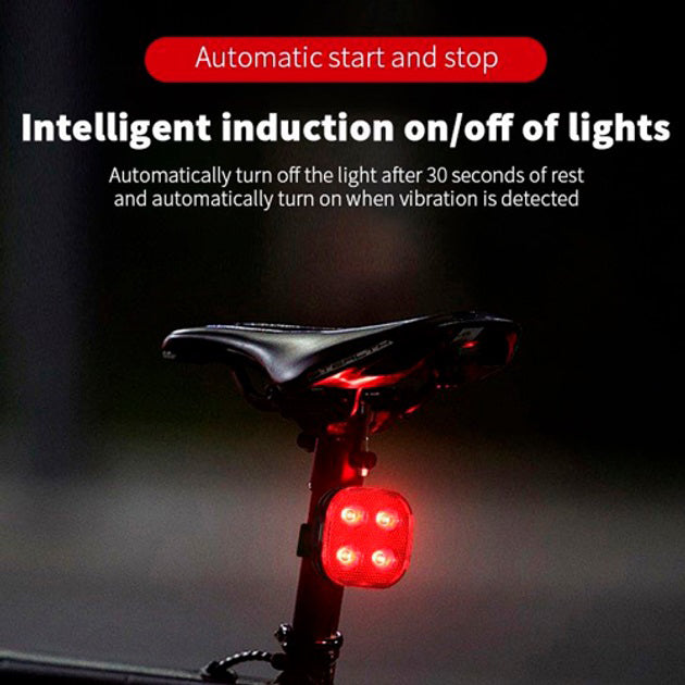 Велосипедный фонарь задний габаритный FY-328S, 4LED,с автоматической системой START/STOP