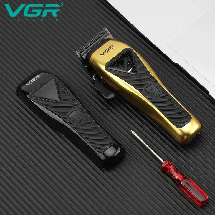 Машинка для стрижки VGR V-015 аккумуляторная беспроводная профессиональная 6 насадок