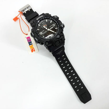 Часы наручные мужские SKMEI 1586BK BLACK, водонепроницаемые мужские часы, часы спортивные. Цвет: черный