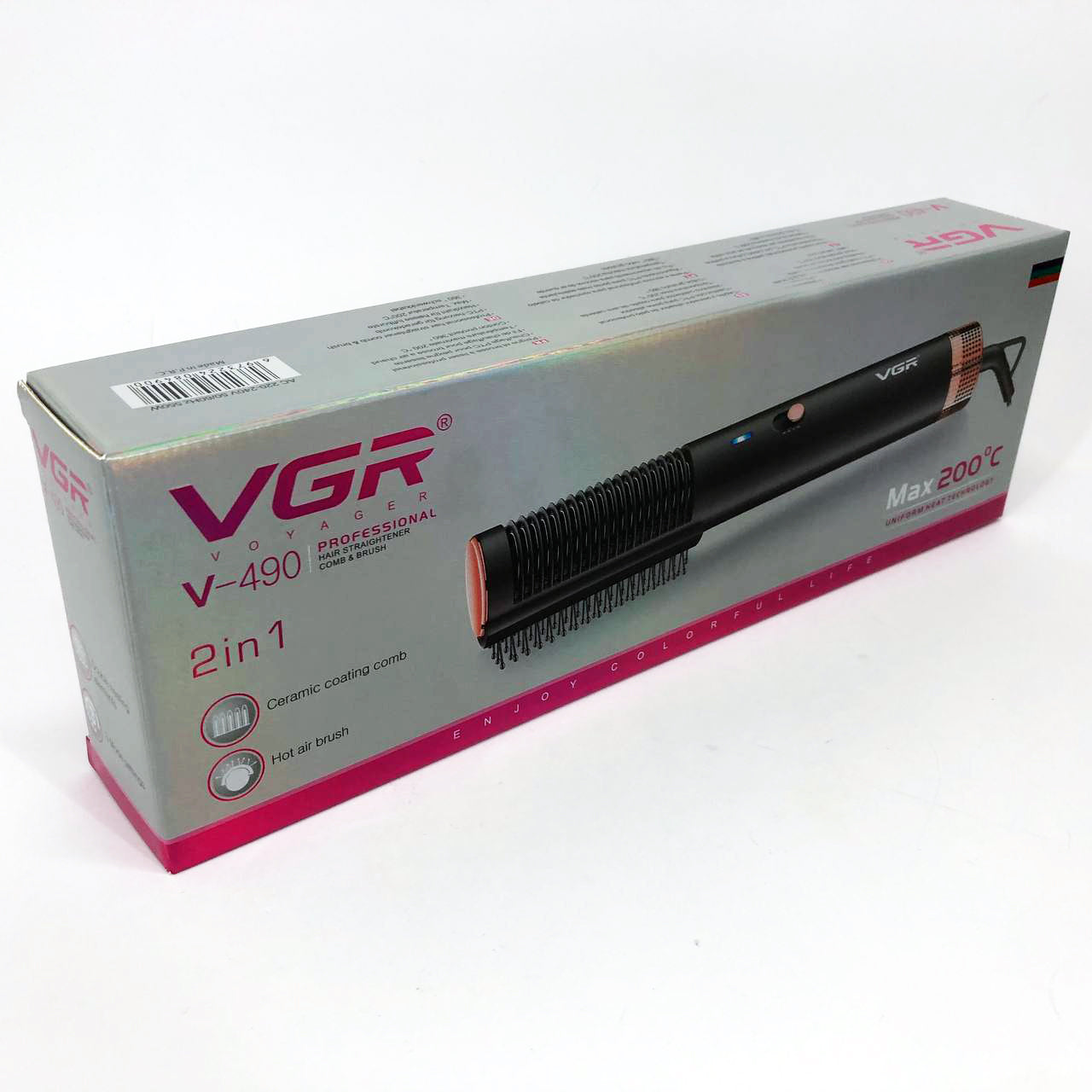 Фен щетка для волос VGR V-490 Стайлер, воздушный стайлер для волос, Фен для дома, Профессиональный фен