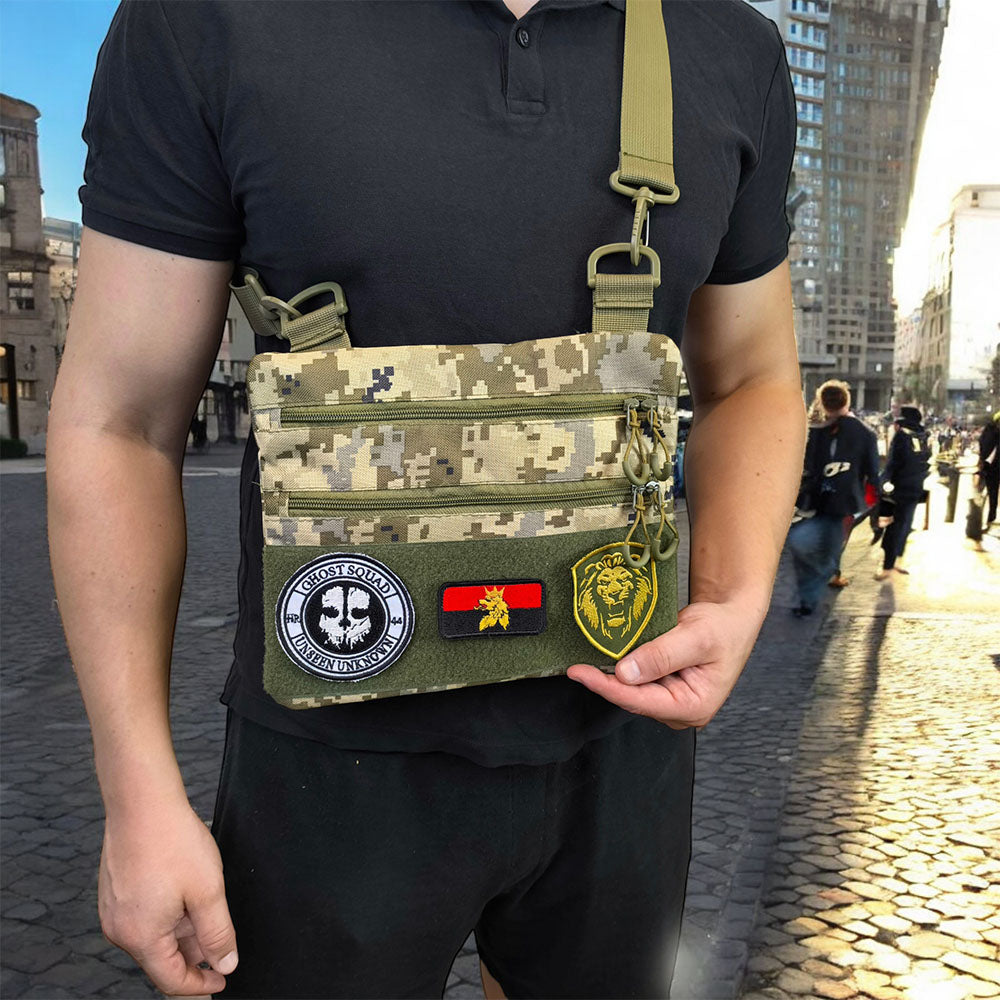 Сумка-кобура піксель камуфляж, тактична чоловіча сумка з тканини кордури AOR-1