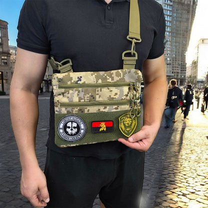 Сумка-кобура піксель камуфляж, тактична чоловіча сумка з тканини кордури AOR-1