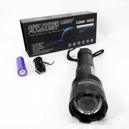 Фонарик PLD-P815 White Laser LED PM10-TG+COB, Фонарик тактический аккумуляторный ручной