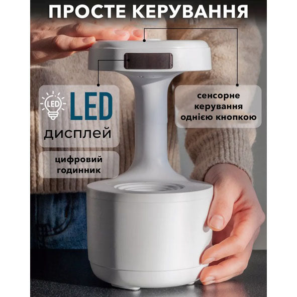 Антигравитационный капельный увлажнитель воздуха с обратным потоком UKC Anti Gravity Humidifier 800 мл 5 Вт