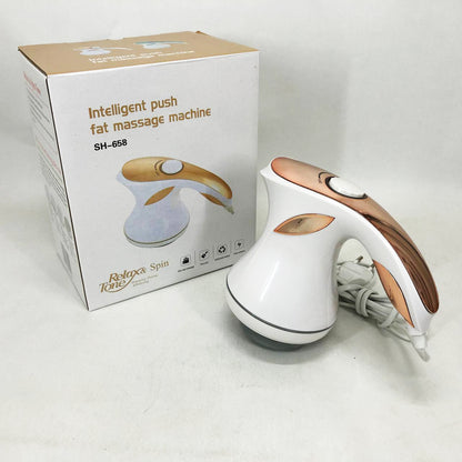 Массажер для тела Relax and Spin Tone SH-658, антицеллюлитный вибро массажер. Цвет: желтый