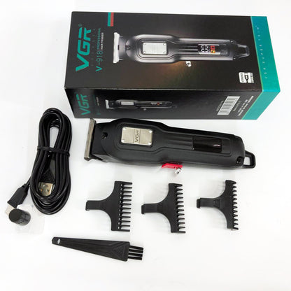 Профессиональная машинка для стрижки волос триммер VGR V-901 с насадками, профессиональная электробритва