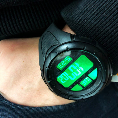 Часы наручные мужские SKMEI 1656BK BLACK, водостойкие тактические часы. Цвет: черный