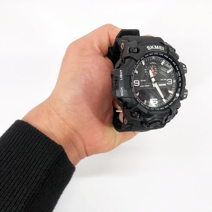 Часы наручные мужские SKMEI 1586BK BLACK, водонепроницаемые мужские часы, часы спортивные. Цвет: черный