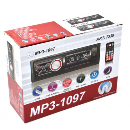 Автомагнитола MP3-1097 BT ISO со съемной панелью, Автомагнитола магнитола в авто с Usb сенсорная