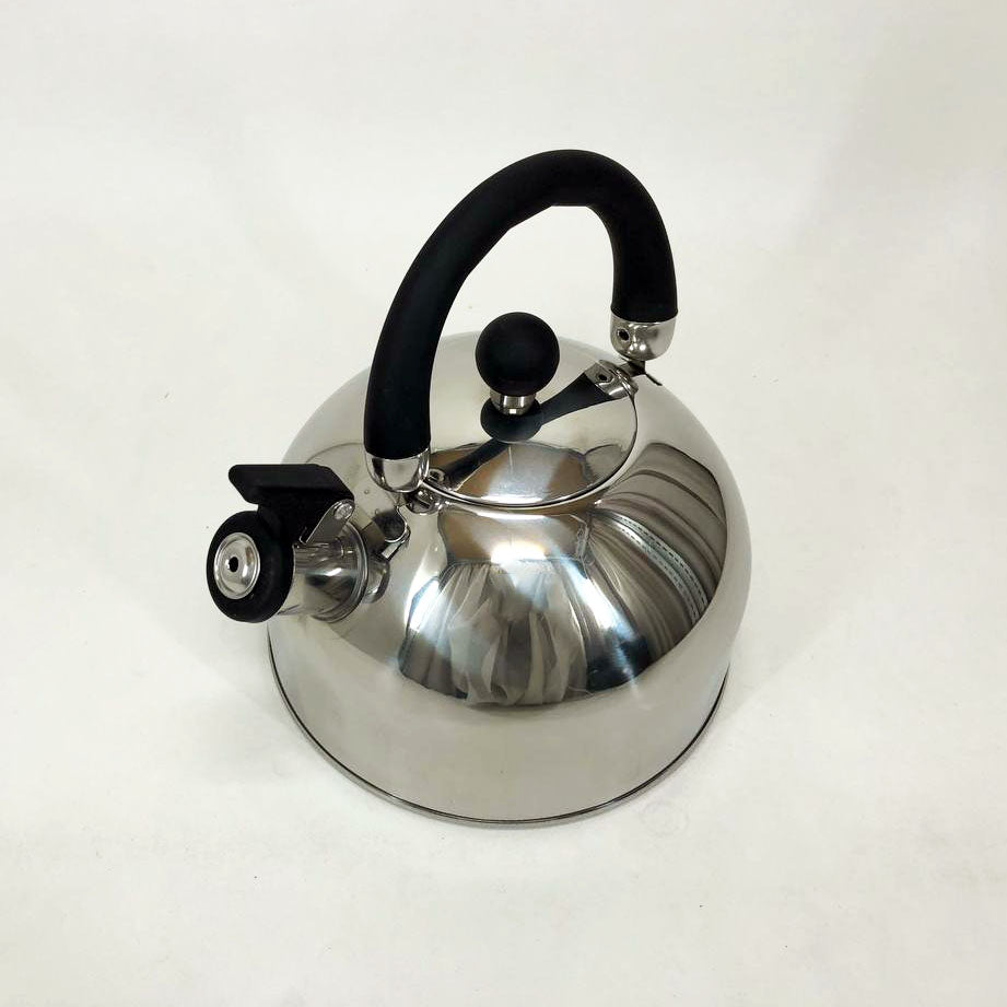 Чайник Unique со свистком UN-5302 2,5л, красивый чайник для газовой плиты, чайник на плиту. Цвет: черный