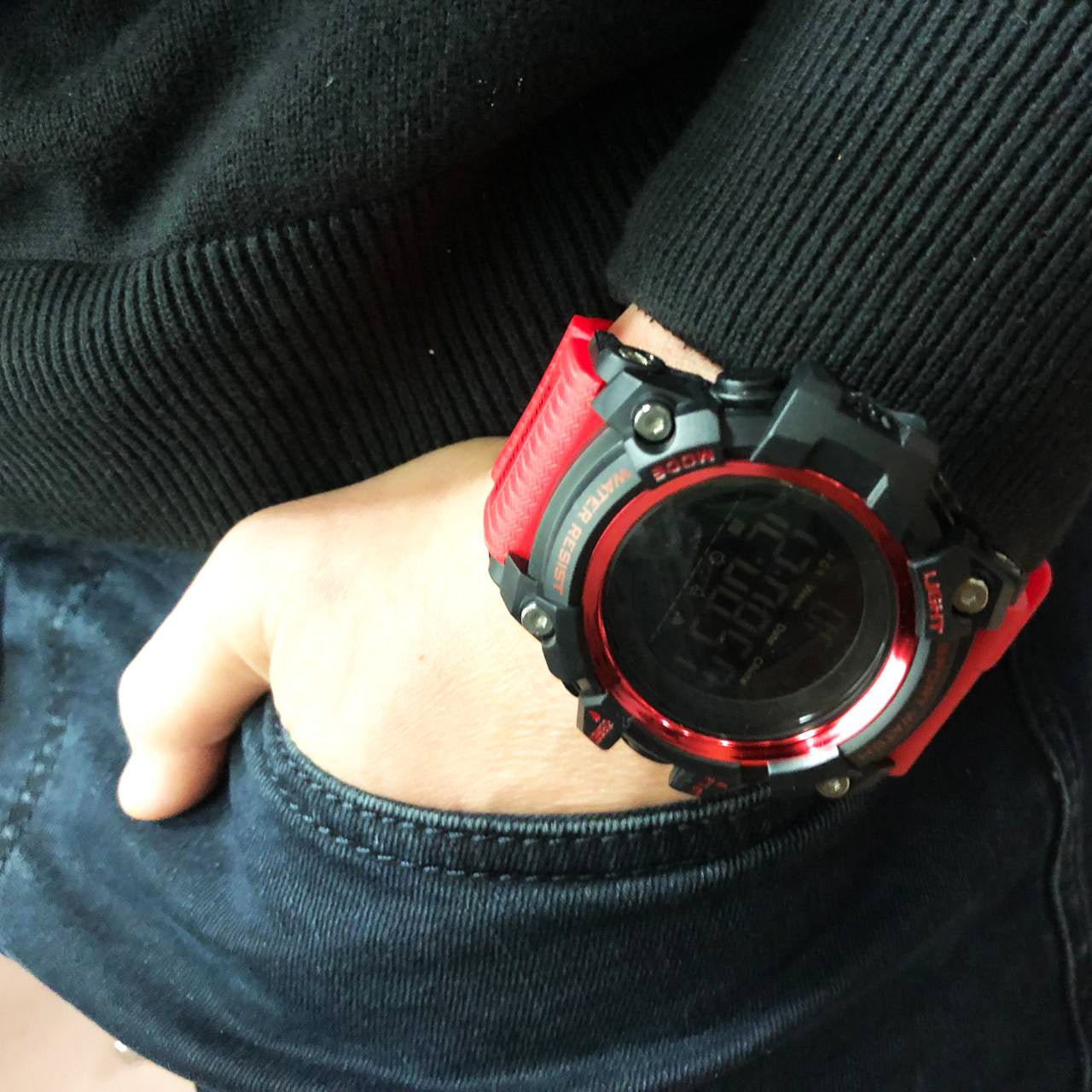 Часы наручные мужские SKMEI 1384RD, мужские тактические часы, противоударные часы, часы спортивные