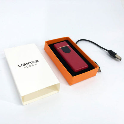 Электрозажигалка USB ZGP ABS, сенсорная зажигалка электрическая спиральная. Цвет: красный