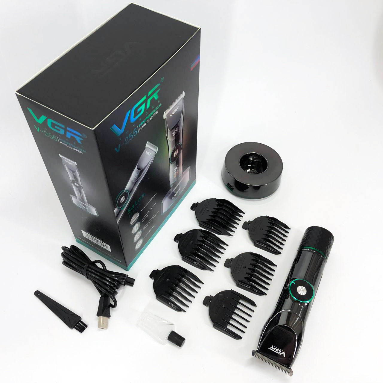 Профессиональная беспроводная машинка для стрижки волос и бороды VGR V-256, беспроводная электробритва