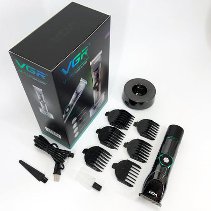 Профессиональная беспроводная машинка для стрижки волос и бороды VGR V-256, беспроводная электробритва