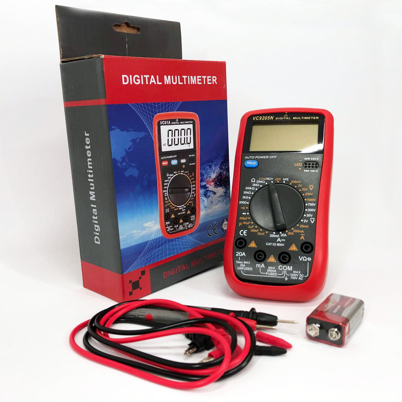 Цифровой Профессиональный мультиметр VC9205N тестер вольтметр, тестеры электроизмерительные