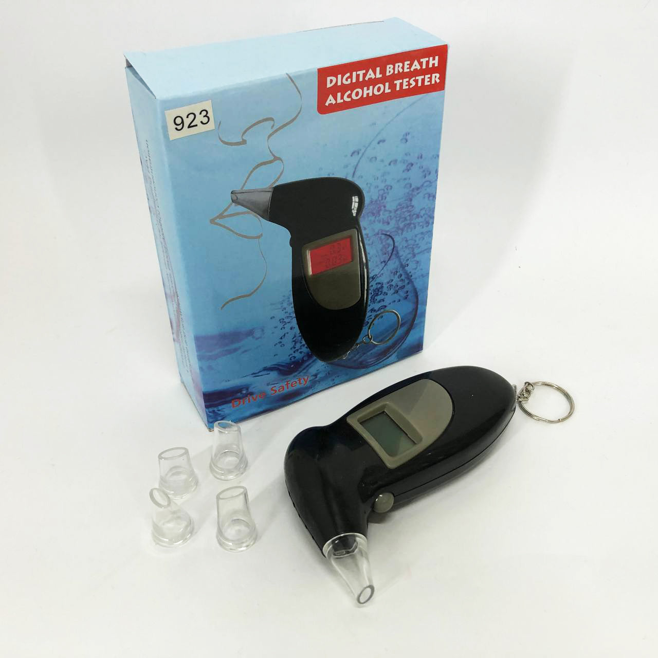 Алкотестер цифровой с мундштуками, Хороший алкотестер, Алкотестер алкоголя персональный, Цифровий драгер