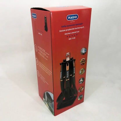 Набор кухонных приборов Magio MG-1126, набор силиконовых приборов для кухни, набор нейлоновых поварешек