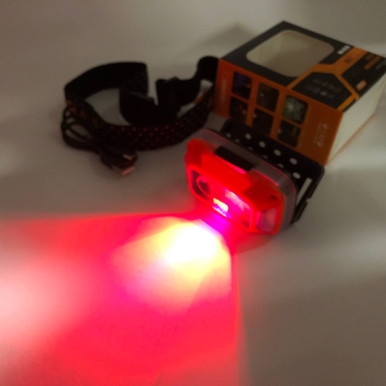 Фонарь налобный WH-0218-XPG(white+yellow)+SMD(red), Налобный фонарь для туризма рыбалки и охоты