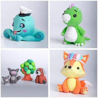 Легкий воздушный пластилин 24 цвета для лепки с инструментами набор для творчества художественный