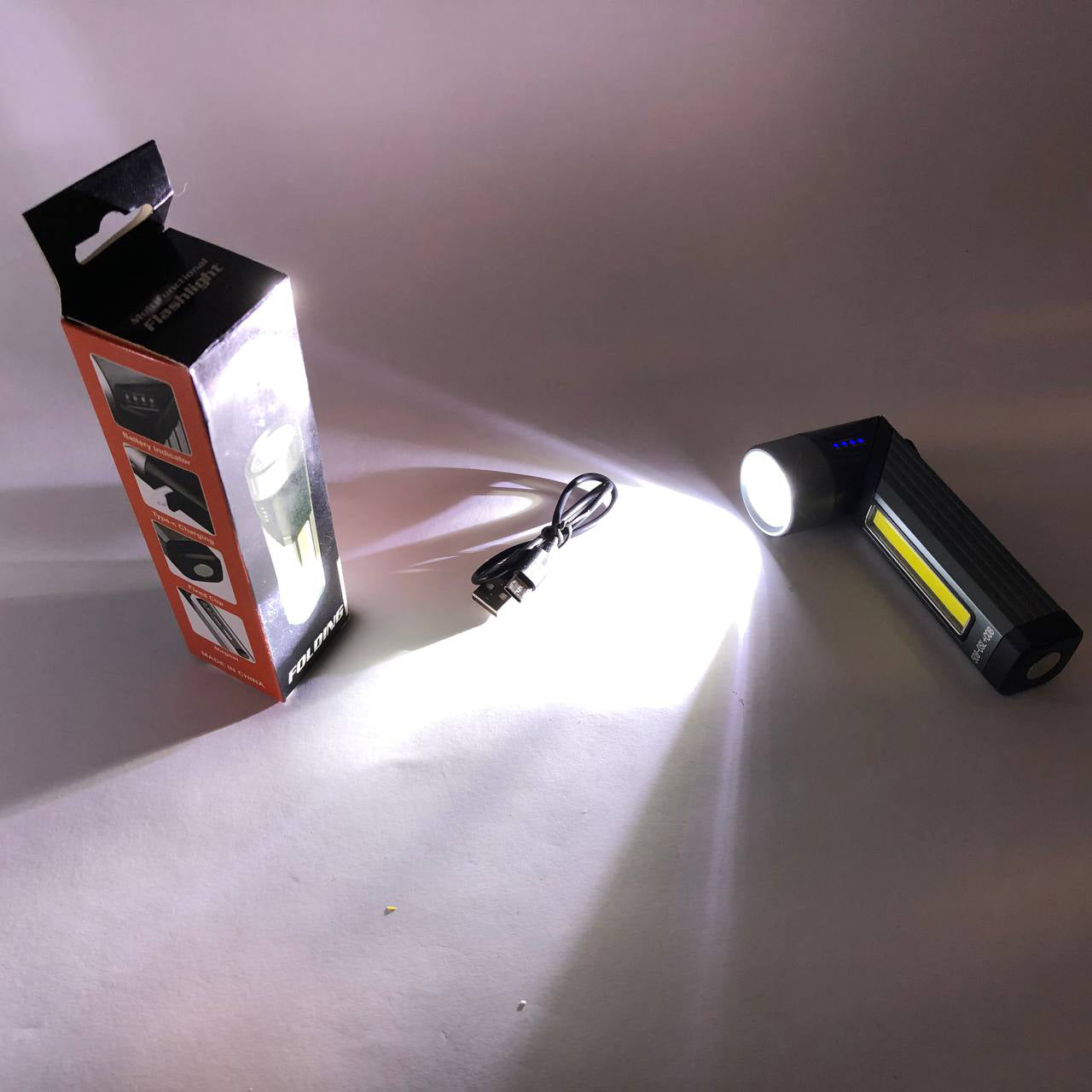 Фонарь карманный поворотный Police 508-OSL+COB, встроенным аккумулятором, магнитом и 7 режимами