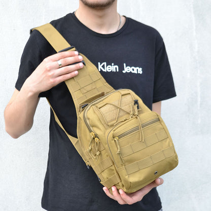 Мужская сумка рюкзак слинг, тактическая сумка барсетка Нагрудная сумка мужская тактическая тканевая