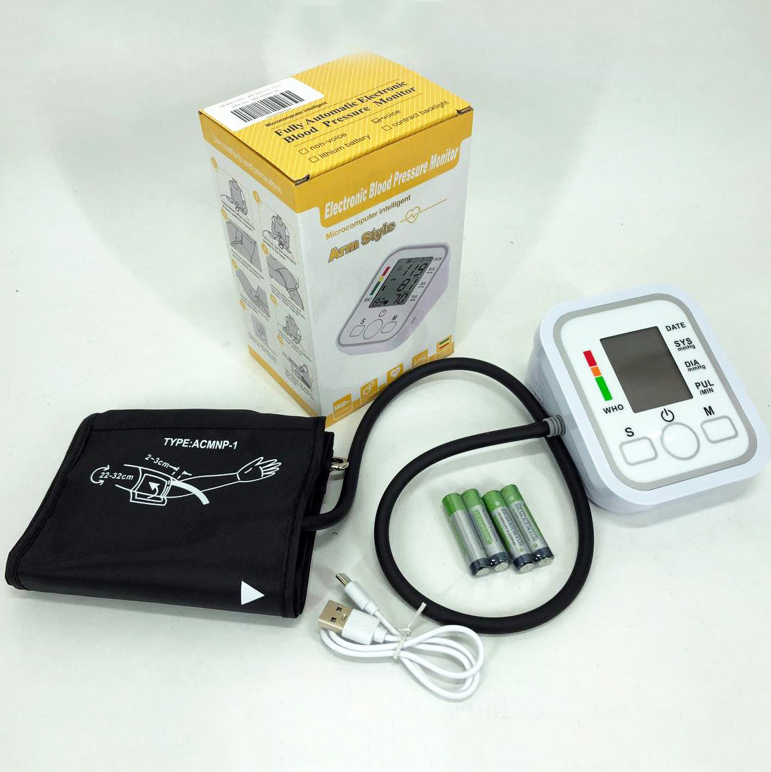 Автоматический тонометр ARM Style B02R с индикатором аритмии, хороший аппарат для измерения давления