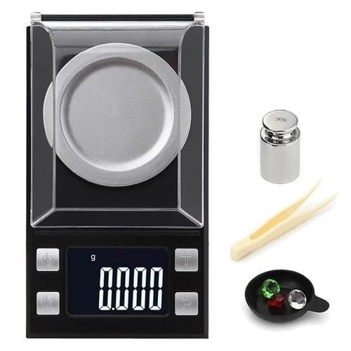 Весы ювелирные высокоточные до 50г, 0.001г точность, 8028, Компактные электронные весы для ювелиров
