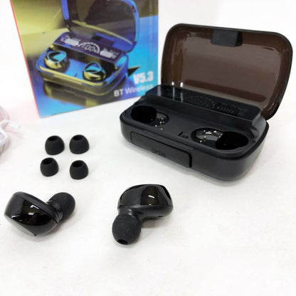 Беспроводные наушники M10 с микрофоном и док станцией-кейсом, беспроводные bluetooth наушники-гарнитура