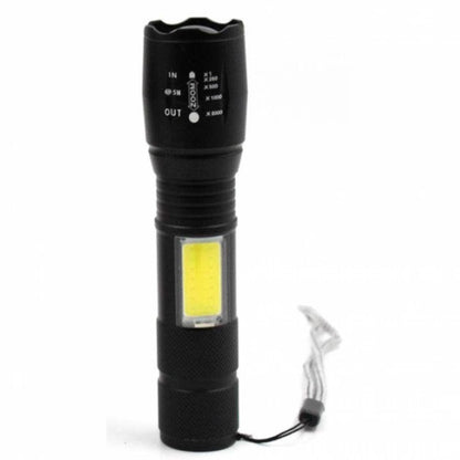 Фонарик аккумуляторный ручной Bailong BL-29 диод T6 + COB зарядка от USB, фонарик led, водонепроницаемый