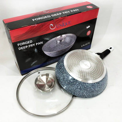 Сковорода UNIQUE UN-5104 24 см, без крышки, многослойным антипригарным гранитным покрытием