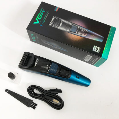 Машинка триммер для стрижки волос и бороды аккумуляторная VGR V-052 с насадками, Профессиональная