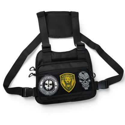 Тактична сумка нагрудна з патч-панеллю, чоловіча розвантажувальна сумка, розвантаження жилет