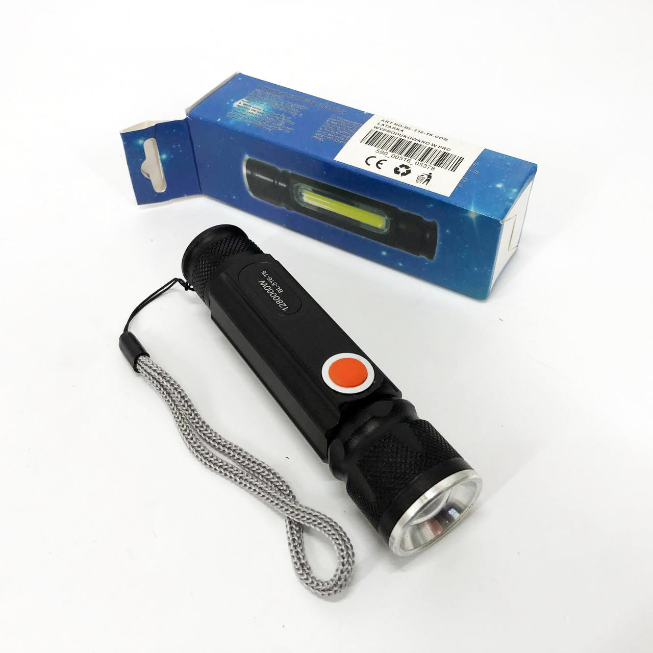 Фонарик портативный светодиодный Police BL-516/616-T6-COB с USB-зарядкой, магнитом и функцией зума