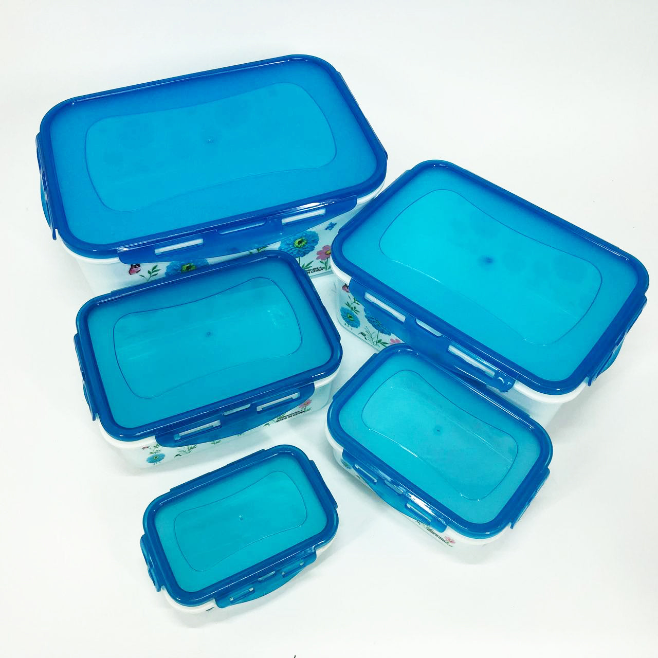 Набор контейнеров UNIQUE UN-1514 5шт. Цвет: голубой