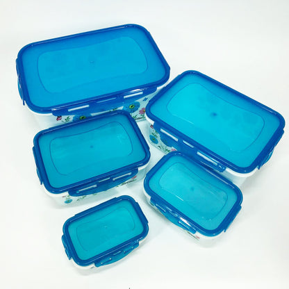 Набор контейнеров UNIQUE UN-1514 5шт. Цвет: голубой