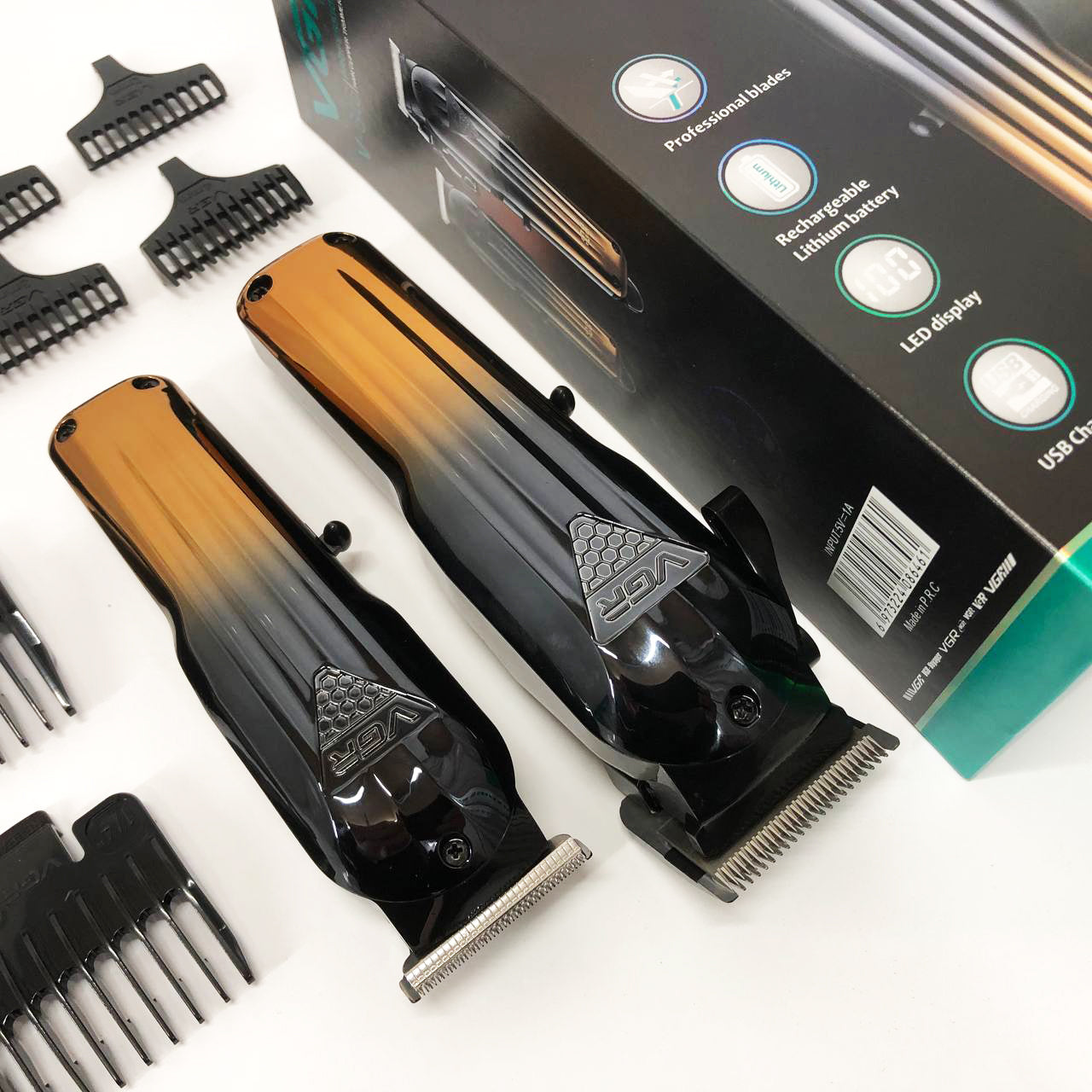 Комплект VGR 2 в 1 V-646 аккумуляторная машинка для стрижки и триммер