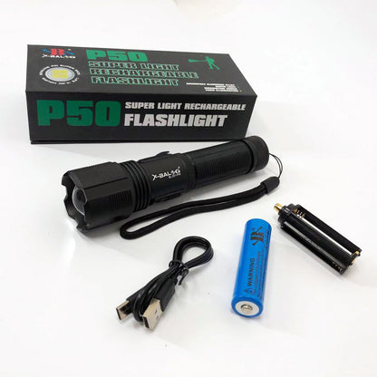 Фонарик ручной тактический Bailong BL-Z01-P50, сверхмощный фонарик, тактические фонари для охоты