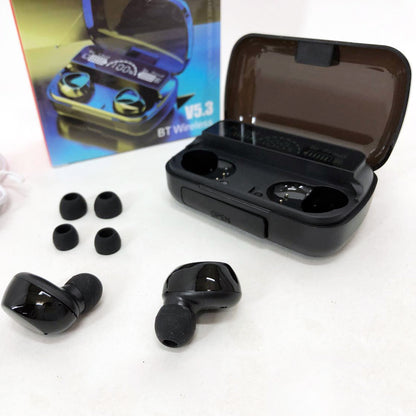 Беспроводные наушники M10 с микрофоном и док станцией-кейсом, беспроводные bluetooth наушники-гарнитура