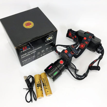 Фонарь налобный аккумуляторный SY-8087-PM10-TG, Фонарик налобный мощный, Налобный прожектор