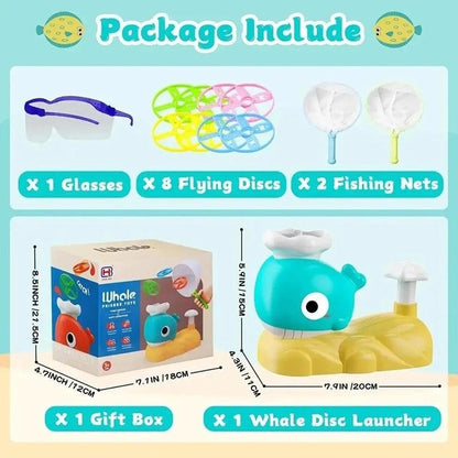Интерактивная детская игрушка летающая тарелка фрисби Small Whale