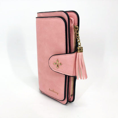 Клатч портмоне кошелек Baellerry N2341, небольшой кошелек женский, кошелек девушке мини. Цвет: розовый