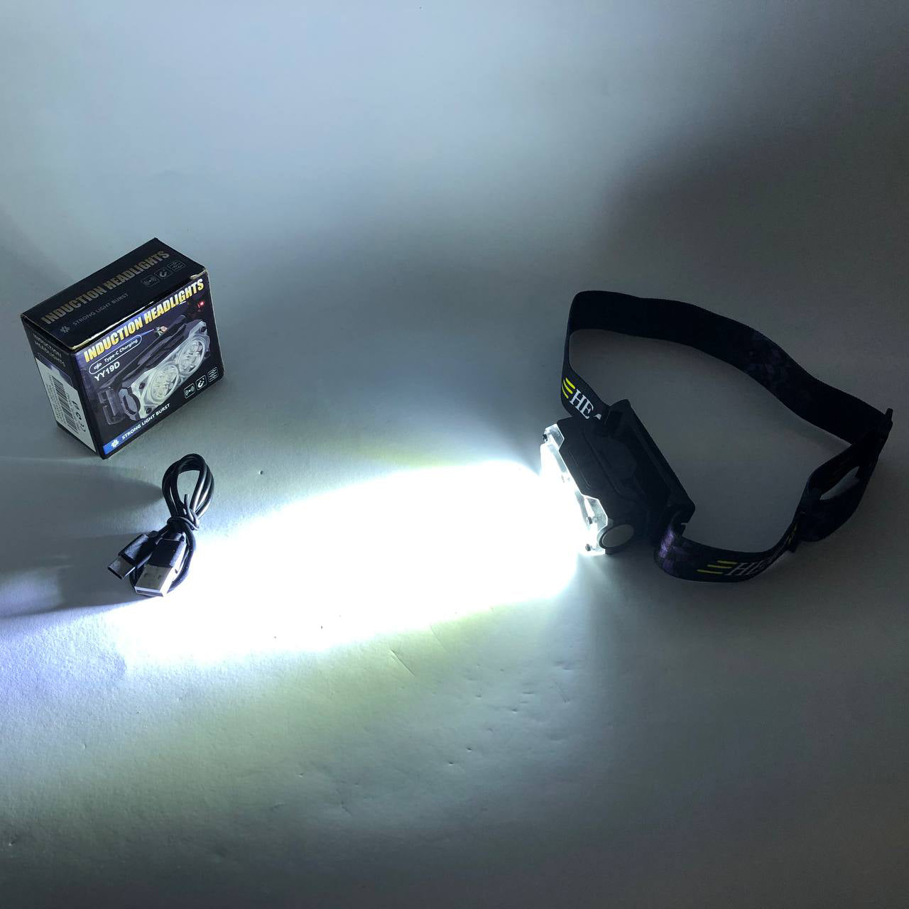 Фонарь налобный YY-19D-6SMD Li-Ion, Светодиодный фонарь на лоб, Фонарик на голову с зарядкой